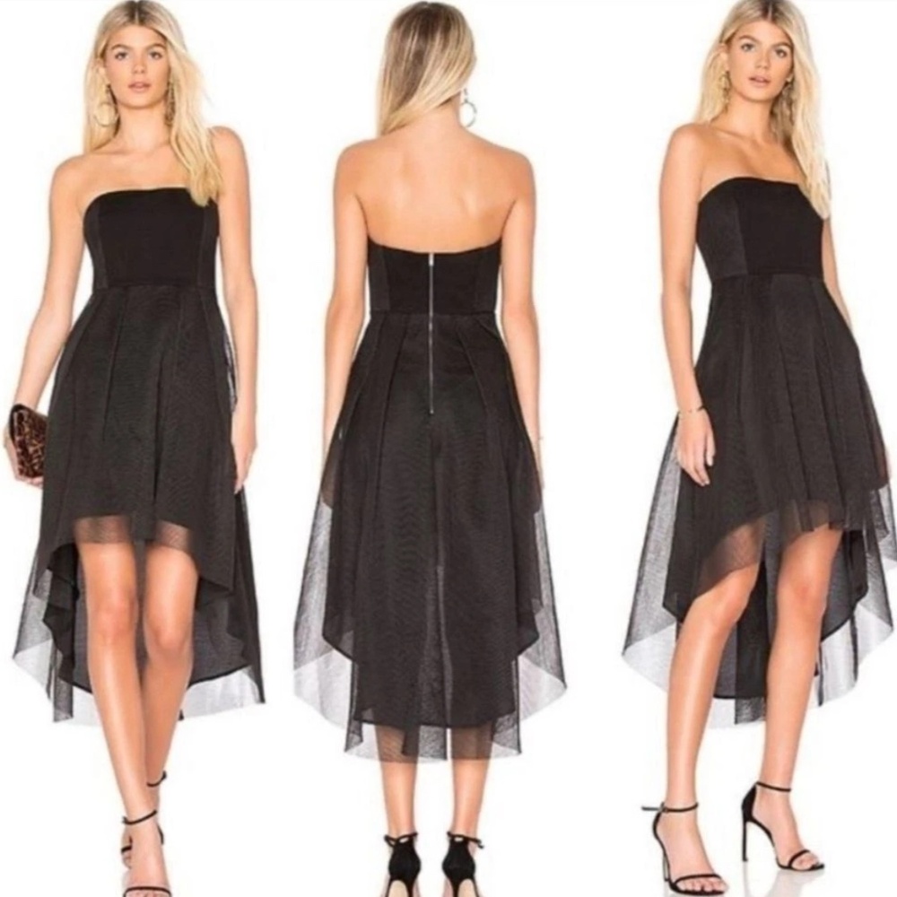 Elliatt Elysian Strapless High/Low Cocktail Dress  Sz L NWT